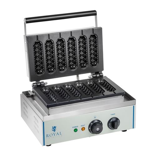 Gaufrier épi professionnel Téflon rond puissance 1 x 1 500 watts