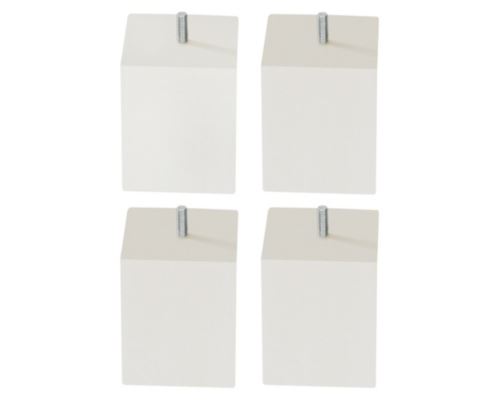 Jeu de 4 pieds de lit carrés, 10 cm