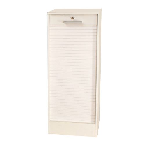 Classeur à rideaux en bois Hauteur 138 cm - Blanc