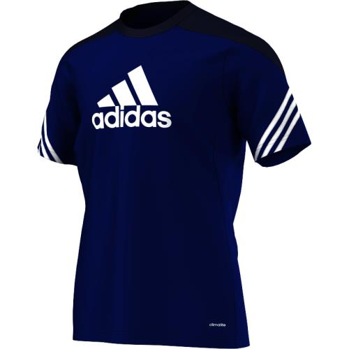 Adidas - Maillot d'entraînement adidas Sereno14 - S - gris clair/bleu marine/blanc