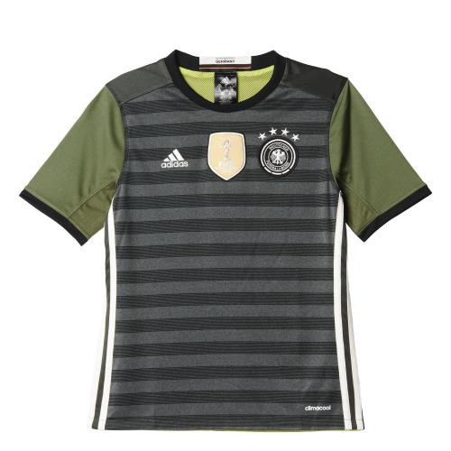 Adidas - Maillot junior Extérieur Allemagne 2016 - 13/14 ans - gris sombre/blanc cassé/vert foncé