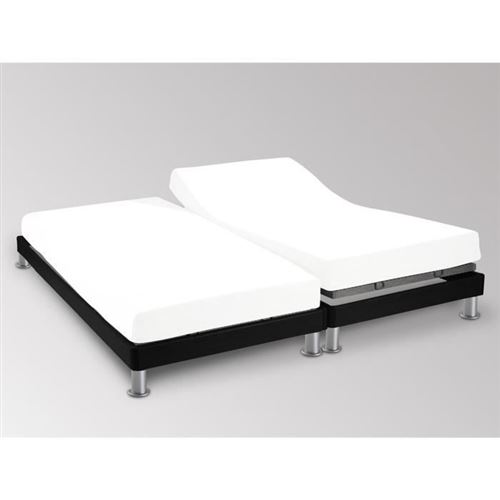 SOLEIL DOCRE Drap housse 2x80x200 cm en coton 57 Fils - Uni blanc
