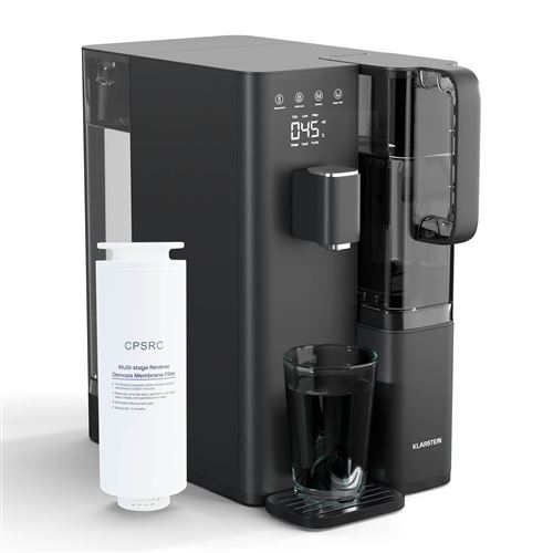 VitalPour Wasserfilter   5 stufiger Filter   Umkehrosmose   5 L Tank   Touch   mobil   3 Sekunden Schwarz 5 Liter
