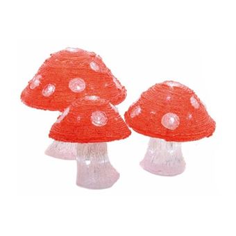 Lot De 3 Champignons En Polystyrène, 8 Cm