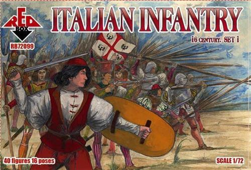 Italian Infantry, 16th Century, Set 1 - 1:72e - Red Box