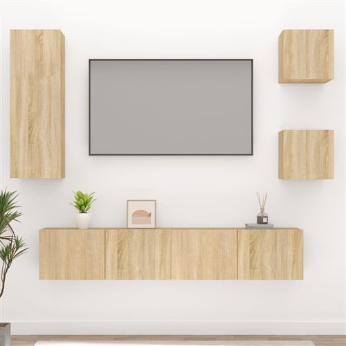 VIDAXL - Ensemble Meuble TV - 5 Pièces - Chêne Sonoma - Image 2