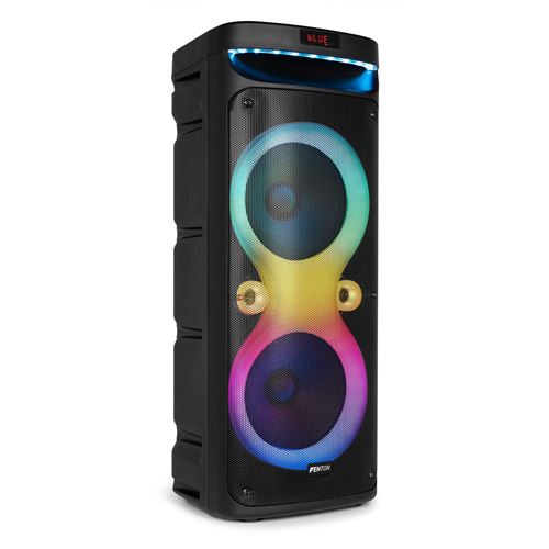 Fenton Track610 Enceinte de f&ecirc;te avec &eacute;clairage LED - Haut-parleur actif sans fil