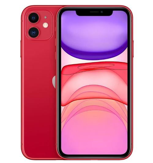 iPhone 11 6,1"" 64 Go Rouge Reconditionné avec BATTERIE NEUVE État correct - N/A reconditionné disponible sur Fnac