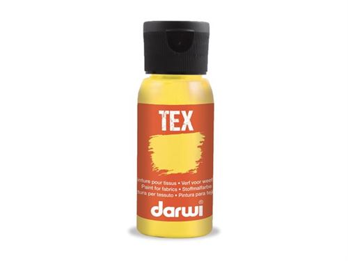 Darwi Tex - Peinture - peinture à base d'eau - jaune foncé - semi-transparent - 50 ml