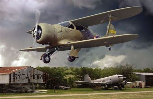  Maquette avion Roden Beechcraft UC-43 Staggerwing- 1/48 - Maquette d'
