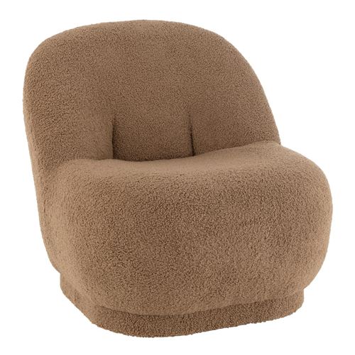 Generique Marron Fauteuil Design Bouclette Teddy 88Cm - Image 3