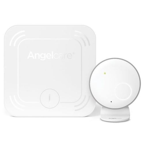 Babyphone Angelcare AC027 Capteur de Mouvement Sans Contact Portée 20m Mouvement Audio Blanc