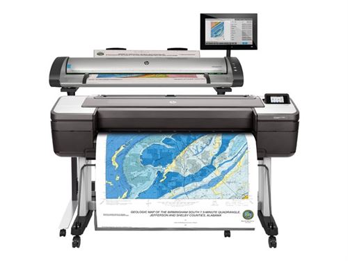 HP Designjet T1700Dr - 44" Imprimante Grand Format - Couleur - Jet D'Encre - 1118 X 1676 Mm - 2 400 X 1 200 Ppp - Jusqu'À 0.43 Min/Page - Capacité : 2 Rouleaux - Gigabit Lan, Hôte Usb - Outil De Coupe