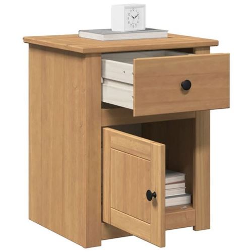 Non Communiqué Marron Vidaxl Table De Chevet Panama 46X40x57 Cm Bois Massif De Pin, Armoire De Chevet, Armoire De Lit, Table D'appoint Pour 4016383
