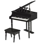 HOMCOM Piano à Queue Électronique 37 Touches avec Micro et Tabouret Noir HOMCOM Piano à Queue Électronique 37 Touches avec Micro et Tabouret Noir