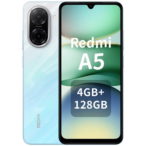 Non Communiqué Bleu Océan Xiaomi Redmi A5 - 4G Smartphone - Double Sim - Ram 4 Go / Mémoire Interne 128 Go - Microsd Slot - 6.88" - 1640 X 720 Pixels (120 Hz) - 2X Caméras Arrière 32 Mp - Front Camera 8 Mp