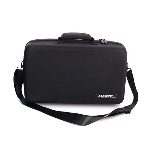 FOXDOCK - Sac de Transport Rigide pour PS5 Pro / PS5 Slim - Étui Antichoc Haute Protection - Noir