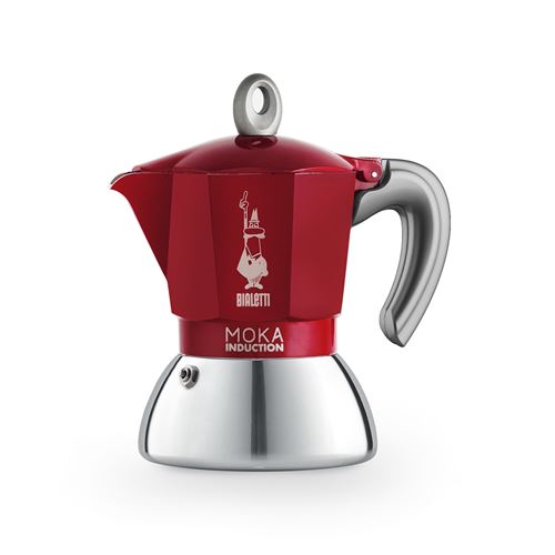 Italiaans moka inductie koffiezetapparaat 2 kopjes rood - Bialetti - Rood - Aluminium