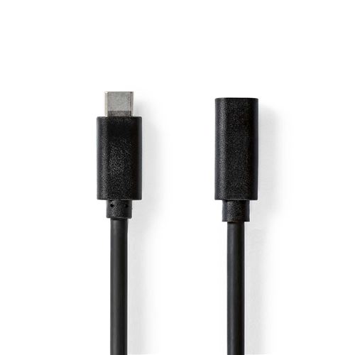 Non Communiqué Noir Nedis Câble Usb 3.2 Gen 1 Usb-C Mâle Usb-C Femelle 4K@60Hz 5 Gbps 2.00 M