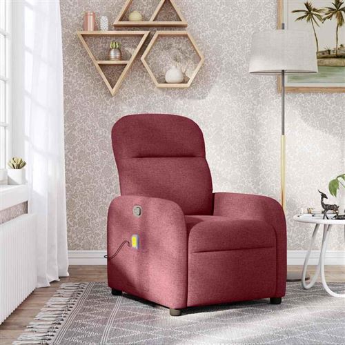 VIDAXL - Fauteuil de massage inclinable - Rouge - Image 2