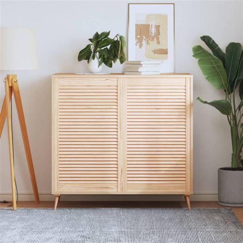 vidaXL Portes à persiennes 2 pcs Bois de pin massif 99,3x59,4 cm