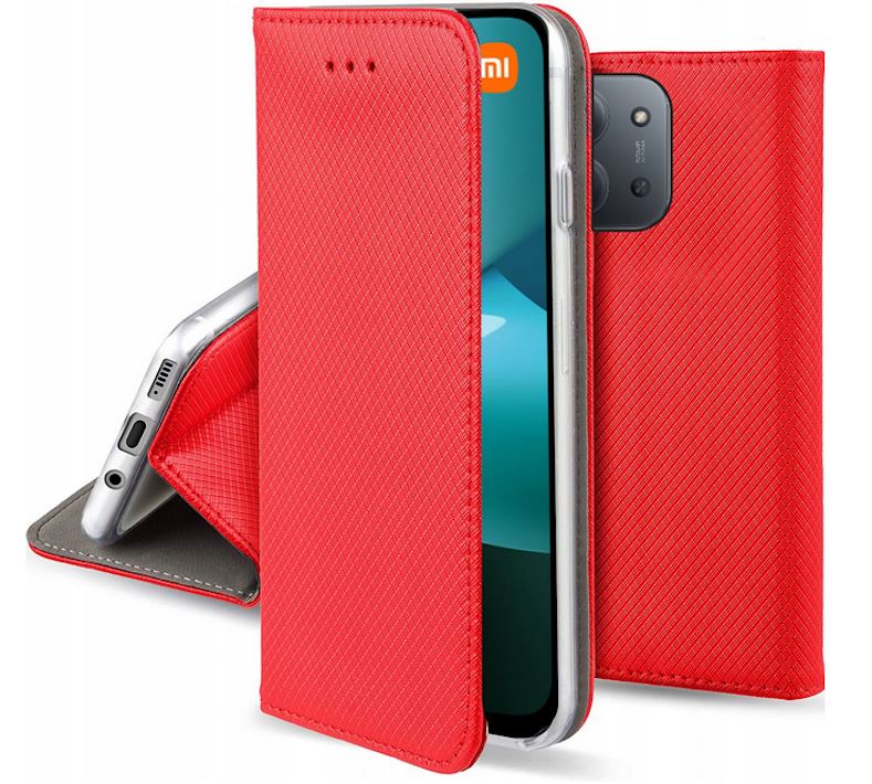 Coque à Clapet Pour Xiaomi Redmi 12C - Style Bookstyle Flip - Couleur Rouge - Neuf Sous Blister