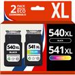 123CONSOMMABLES - PG-540 XL CL-541 XL - Pack pour cartouche Canon 540 541 XL - encre Canon 540 et 541 compatible imprimante Canon PIXMA MX475 MG3650 MG3550 MG4250 TS5150 TS5151 (1 noir / 1 tri-couleur)