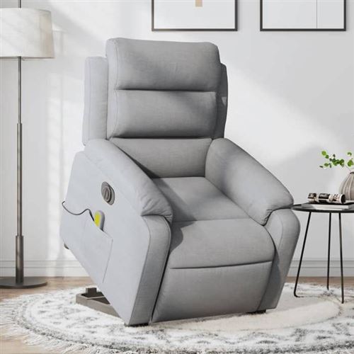 Vidaxl Gris/Clair Fauteuil Relax Électrique - Image 3