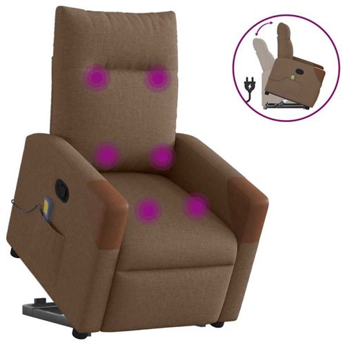 Non Communiqué Marron Vidaxl Fauteuil De Massage, Relaxation Tissu