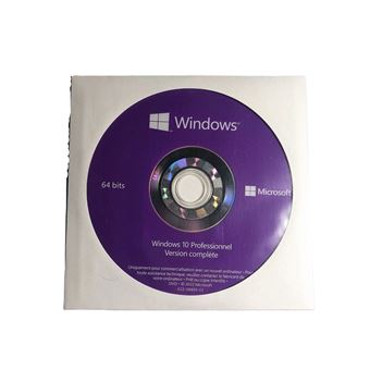 DVD Microsoft Windows 10 Professionnel 64 bit langue française sans licence. - 1