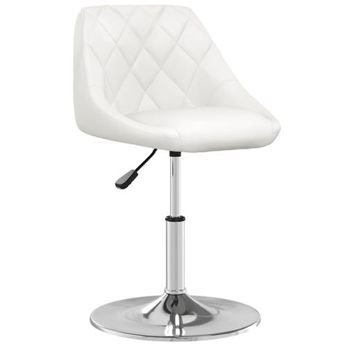 VIDAXL - Tabouret de bar - Similicuir - Blanc - Image 3