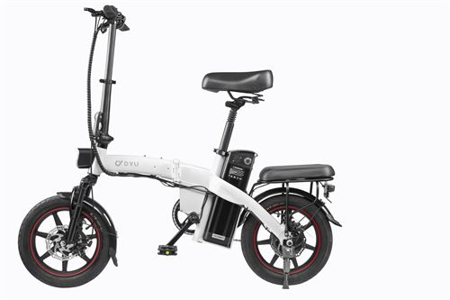 Vélo électrique DYU A5 Blanc vélo électrique intelligent 14 pouces