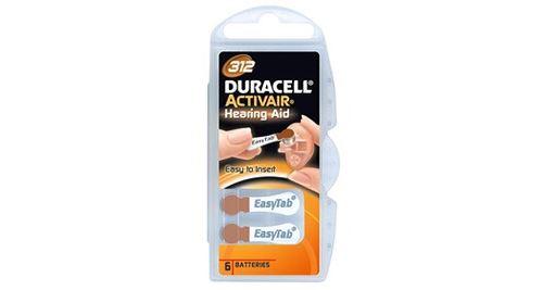 Duracell activair tailles 312