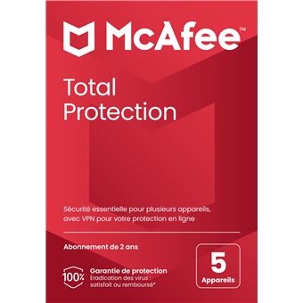 McAfee Total Protection - Licence 2 ans - 5 postes - A télécharger - 1