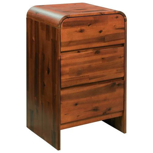 vidaXL Commode à tiroirs Bois d'acacia massif 45 x 37 x 75 cm