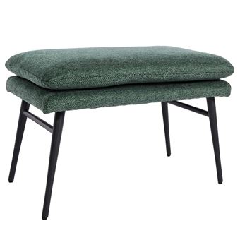 Tabouret MENDLER HWC-L62 38x56x40cm tissu/textile vert - 1