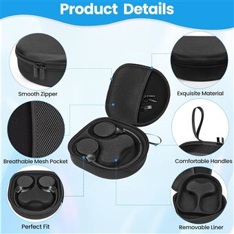Morain Étui De Voyage Rigide Étanche Pour Casque Bose 770NC QC20i - Protection Robuste Avec Doublure Douce