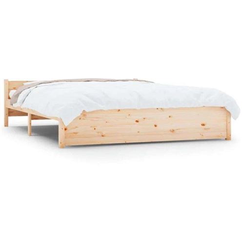 vidaXL Cadre de lit sans matelas bois massif 150x200 cm815049