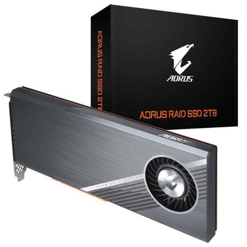 AORUS RAID - SSD - 2 TB - intern - PCIe-kaart - PCIe 3.0 x8 (NVMe) -buffer: 512 MB - geïntegreerde warmteafvoer