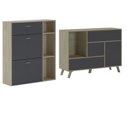 Set entrée-puccini/gris-Buffet-Meuble chaussures