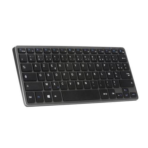 Clavier Sans Fil - Bluestork - Mini R - Compact - Rechargeable - Gris/Noir