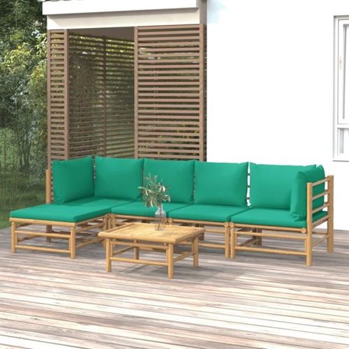 Non Communiqué Vert Vidaxl 5 Personnes Bambou Salon De Jardin Modulable 69 X 55 X 65 6 Pieces