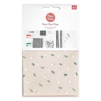 Papier patch Gris branches 30 x 42 cm - 1
