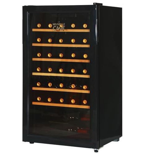 Continental Edison CECWC36B - Cave à vin - pose libre - largeur : 49 cm - profondeur : 43 cm - hauteur : 85 cm - 86 litres - classe G - noir