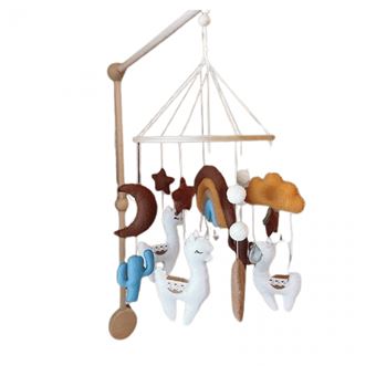 Mobile bébé Lama fait main - 1