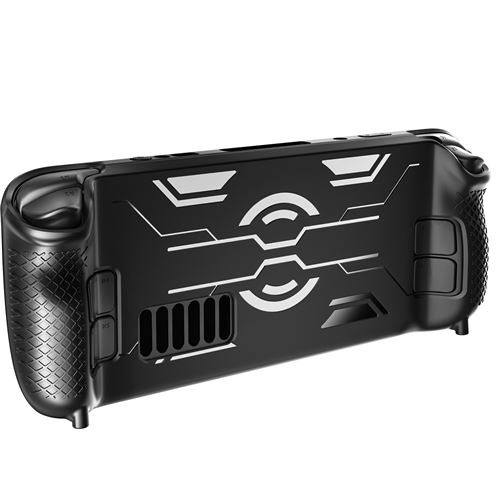 Coque de Protection TEMINO pour Valve Steam Deck, Etui TPU Antichoc, Antidérapant, Anti-Rayures, Accessoires de Steam Deck, Noir