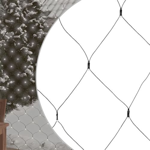 VidaXL Filet lumineux blanc froid de Noël 3x3 m 306 LED Int/ext