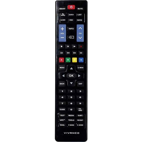 Télécommande Universelle pour Samsung et LG, Compatible avec les Smart TV Vivanco RR220IR Noir