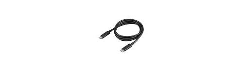 Lenovo - Câble USB - 24 pin USB-C (M) pour 24 pin USB-C (M) - 20 V - 5 A - 1 m - support 4K Alimentation USB (5A 100 W) - noir - pour ThinkCentre M70s Gen 3; M75t Gen 2; ThinkCentre neo 70; ThinkPad E14 Gen 3; P15v Gen 3