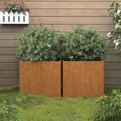 VIDAXL - Jardinières - 32x30x29 cm - Marron - 2 pcs - Image 3